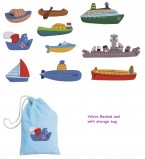 A delightful set of colourful felt motifs representing different forms of water transport. Each motif features velcro hooks making them ideal for classroom displays and table top activities. Ages: 3+ Prices from: 12.95 inc. VAT